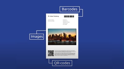 Documents with barcodes and QR codes